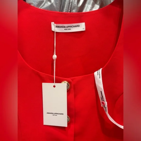 Kya Romper in Crimson NWT - XS - Amanda Uprichard - Picture 5 of 5